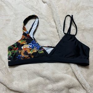 Patterned bikini top